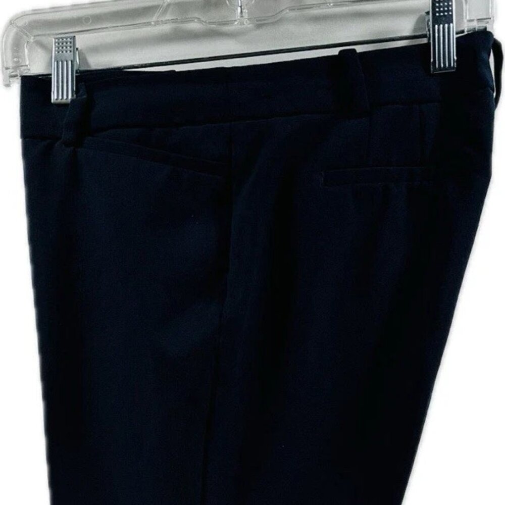 Worthington Petite Navy Blue Dress Pants Flat Front Women Size 4PS 26.5" Inseam